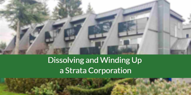 Winding up a strata corporation in BC